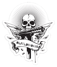 Skull &  Wings Hard Hat sticker 